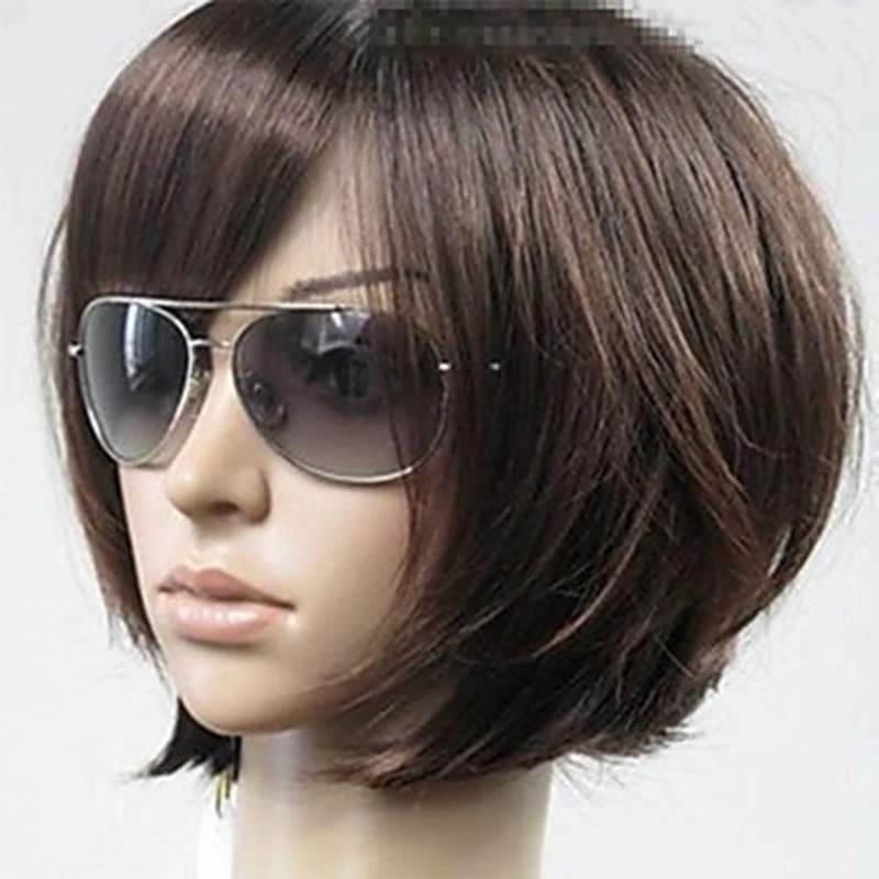 Top Trends: HAIRJOY Woman Vogue Brown Straight Short Synthetic Hair Wigs 6 Colors Available Shoppable Styles