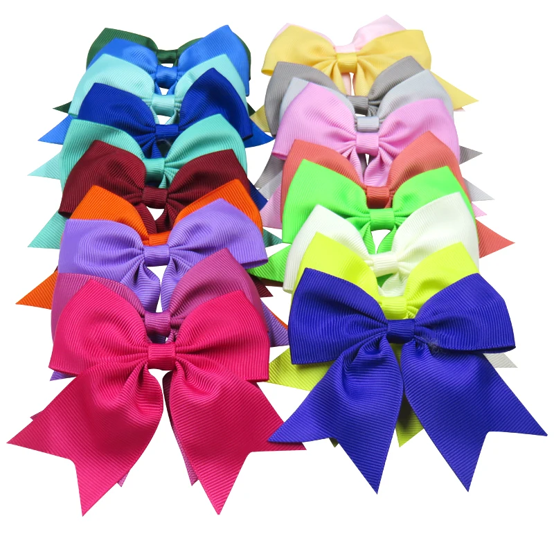 Top Trends: Swallowtail Ribbon Hair Bow Girls With Clip Hairpins Scrunchy Kids Green Woman Hair Accessories 4 Inch Tail Big Tie Bow Hairclip Shoppable Styles