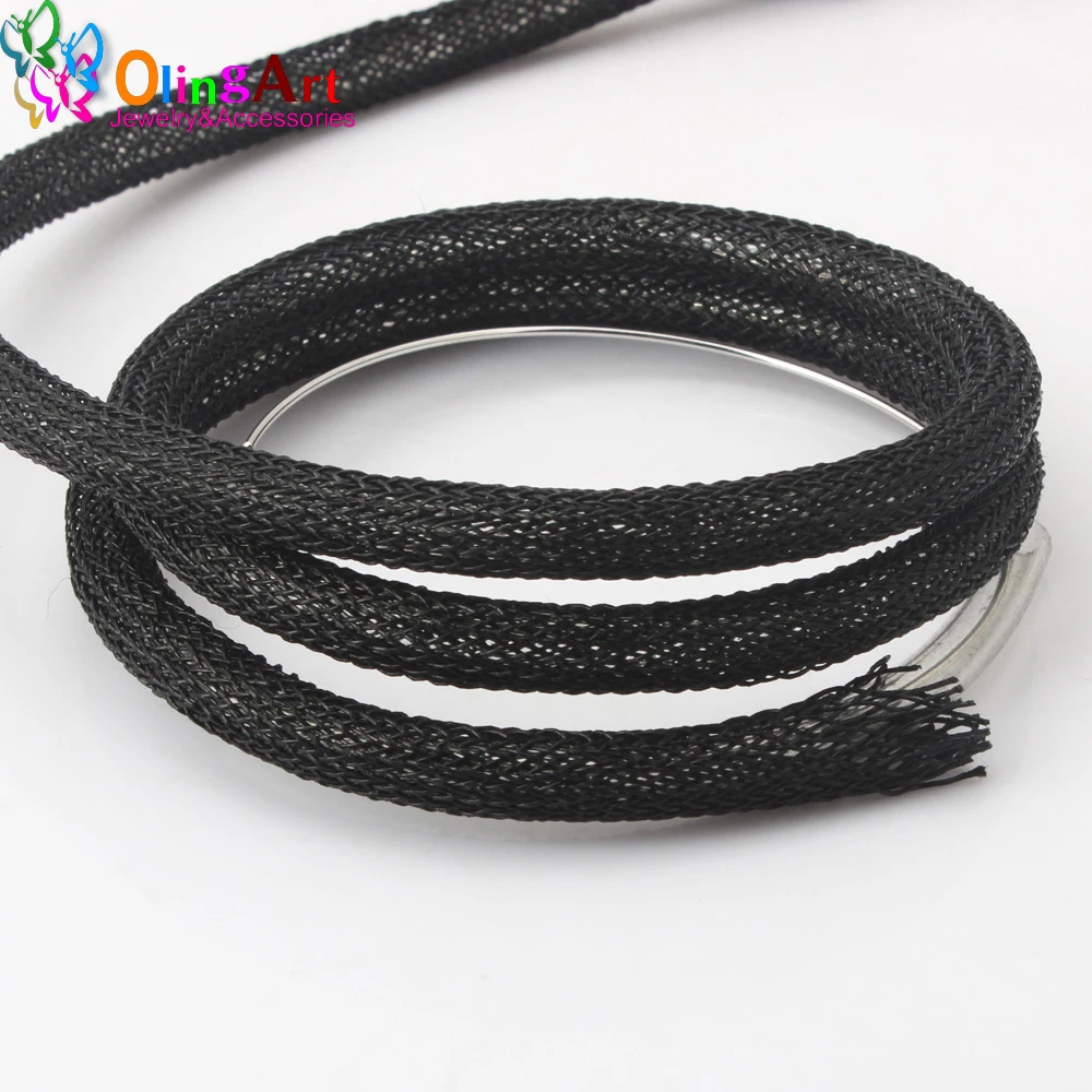 Top Trends: OLINGART 1M / lot 6.0mm Mesh Metal Colorful Wire Plastic Hollow Tube Put On The Wire To Fix Shape DIY Bracelet Jewelry Making Shoppable Styles - Image 2