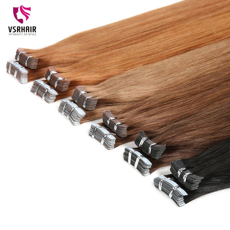 Top Trends: VSR PU Super Tape In Human Hair Extension Blonde Piano Color US Strong Adhesive Tape Hair Extensions For Salon Shoppable Styles