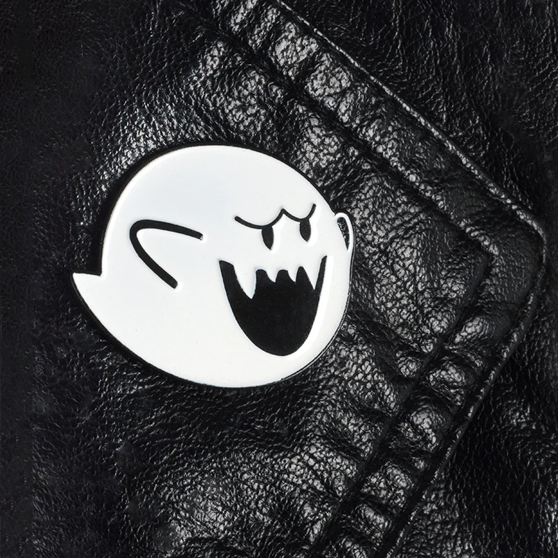 Top Trends: Super Pins Boo Brooches Badges Hard Enamel Pins Backpack Bag Hat Leather Jackets Fashion Accessory Super White Ghost Bros Gifts Shoppable Styles