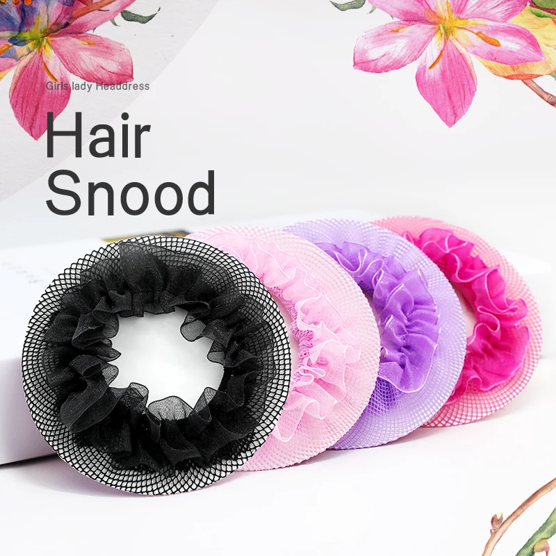 Top Trends: Women Scrunchie Ponytail Holder Headband Dance Hair Accessories Ballet Dance Hairnet Crochet Headwear Girls Bun Cover Snood Shoppable Styles