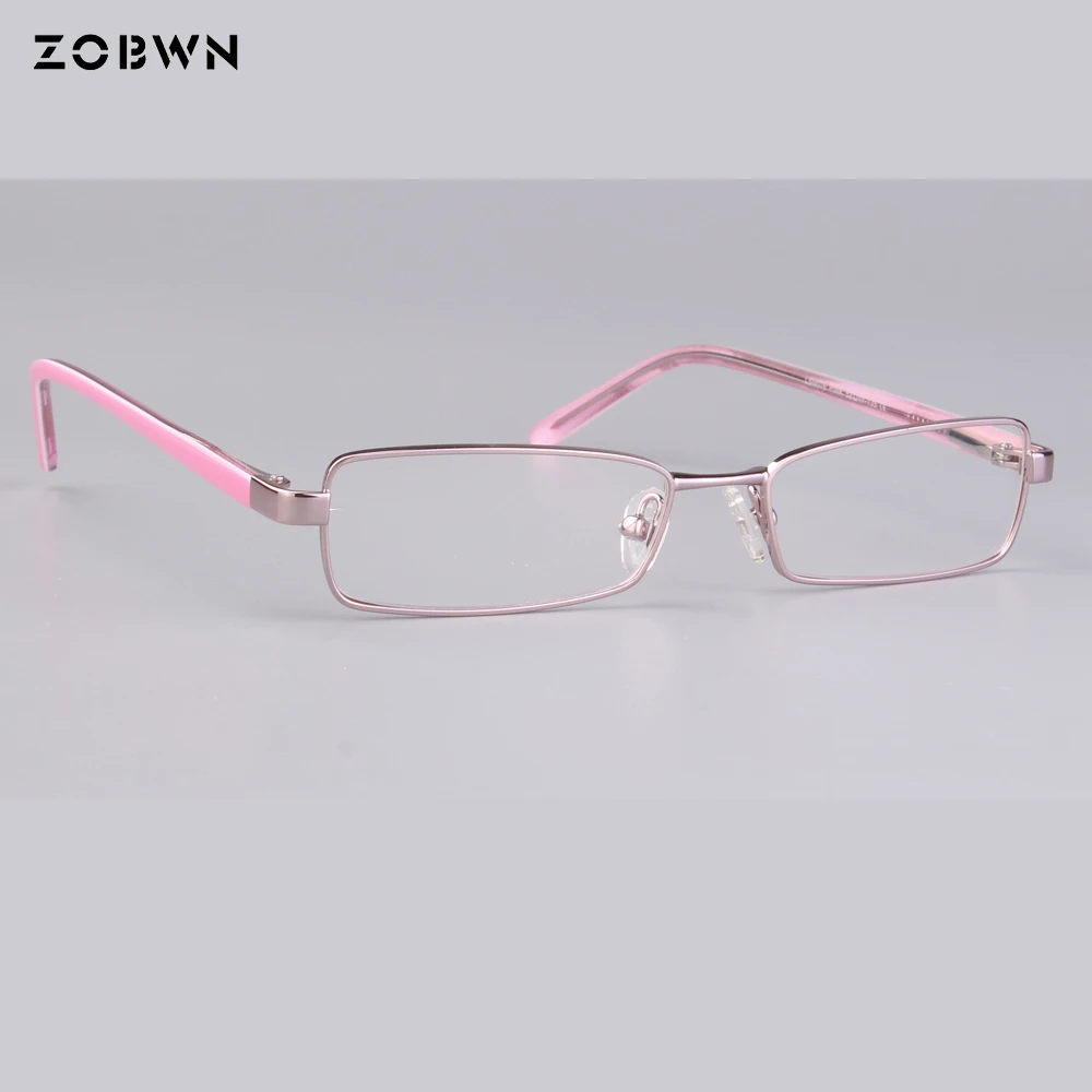 Top Trends: High Quality Simple Frames Women's Metal Frame Brand Designer EyeGlasses Oculos De Sol Pink Color Ladies Girls Small Frame Marca Shoppable Styles - Image 4