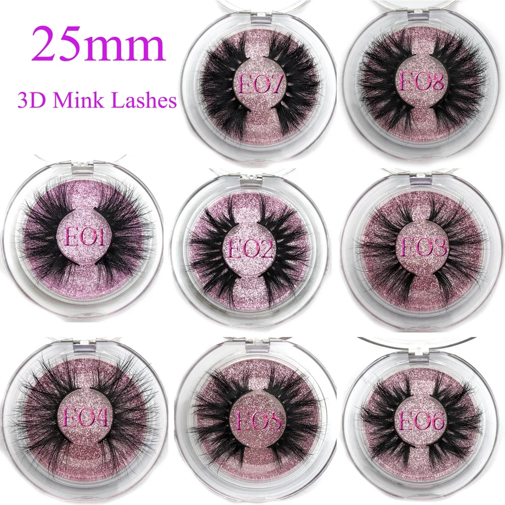 Top Trends: Mikiwi 25mm False Eyelashes Wholesale Thick Strip 25mm 3D Mink Lashes Custom Packaging Label Makeup Dramatic Long Mink Lashes Shoppable Styles