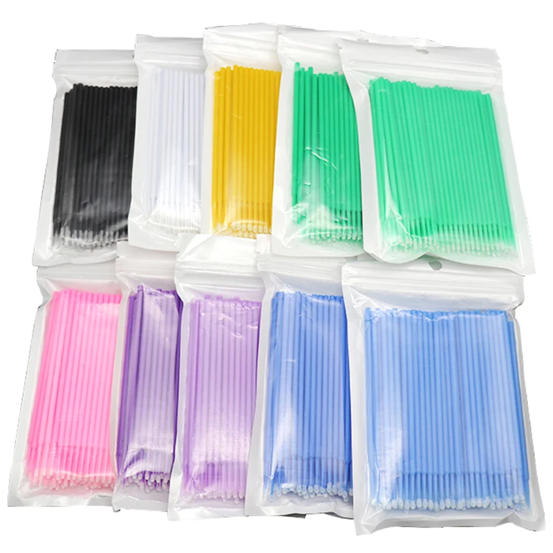 Top Trends: 100 PCS / Pack Microbrushes For Eyelash Extension Makeup Brushes Swab Disposable Individual Applicators Mascara Eyelashes Brushes Shoppable Styles