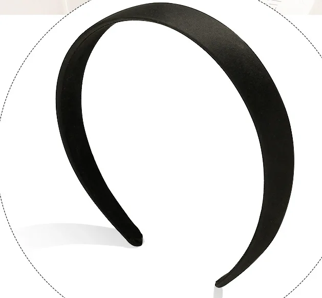 Top Trends: Black Simple Wide Headband 1.5 2 2.5 3 4cm Girl Women DIY Jewelry Bezel Material Cloth Hair Bands Semi-finished Hair Accessories Shoppable Styles - Image 6