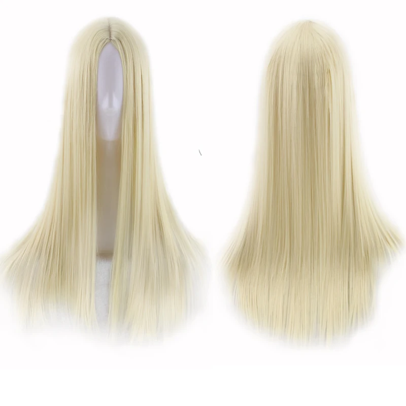 pikad sirged blondid kunstjuuksed mannekeenil