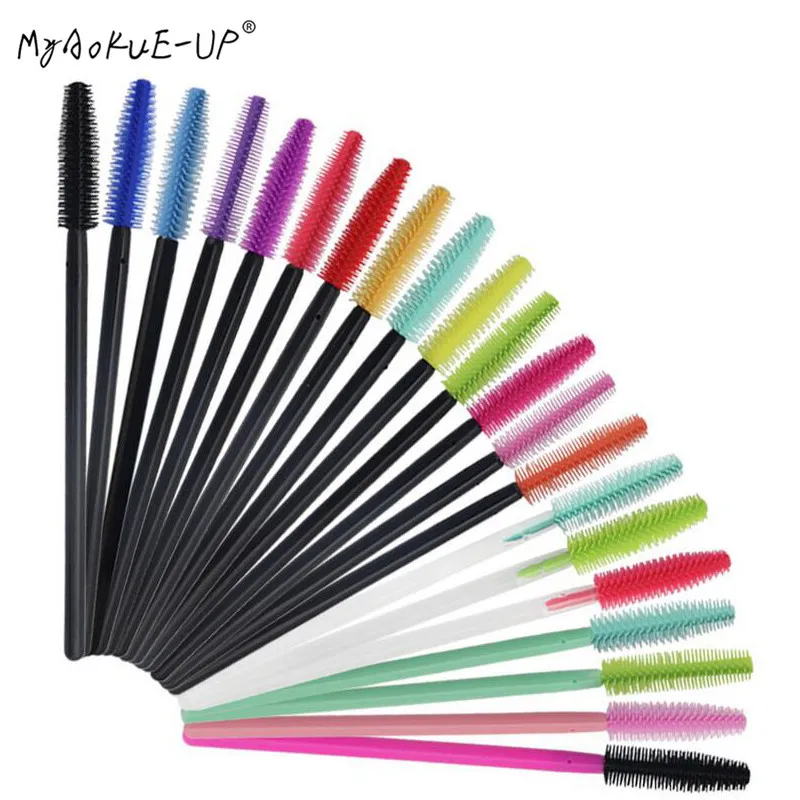 Top Trends: 50 Pcs Silicone Mascara Wands Applicator Disposable Eyelash Brushes Comb Beauty Makeup Brush For Women Eyelash Extension Tools Shoppable Styles