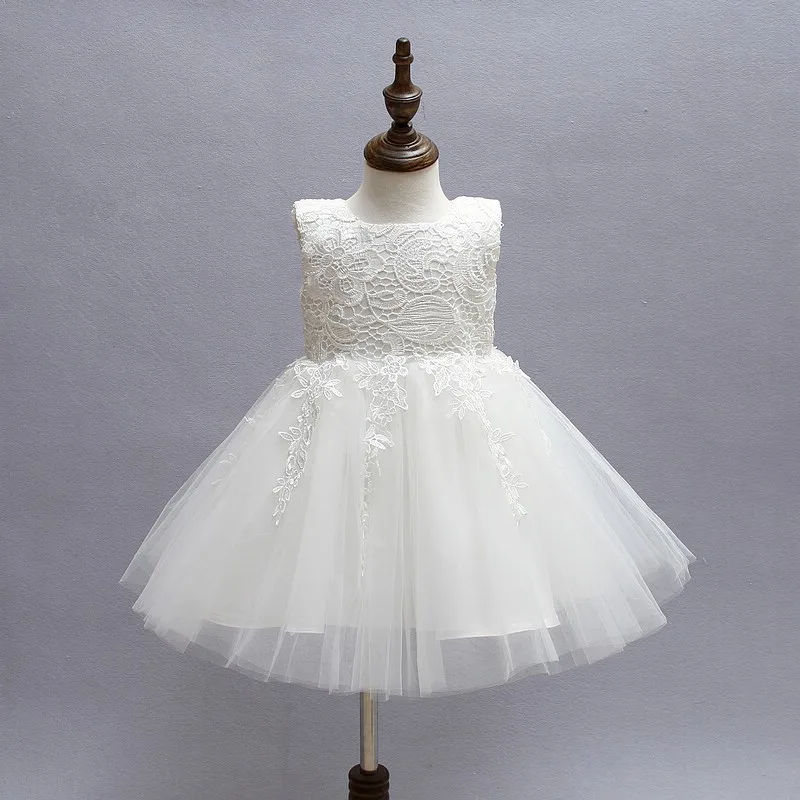 Ivory Tulle Lace Flower Girl Dress | Uniqistic.com