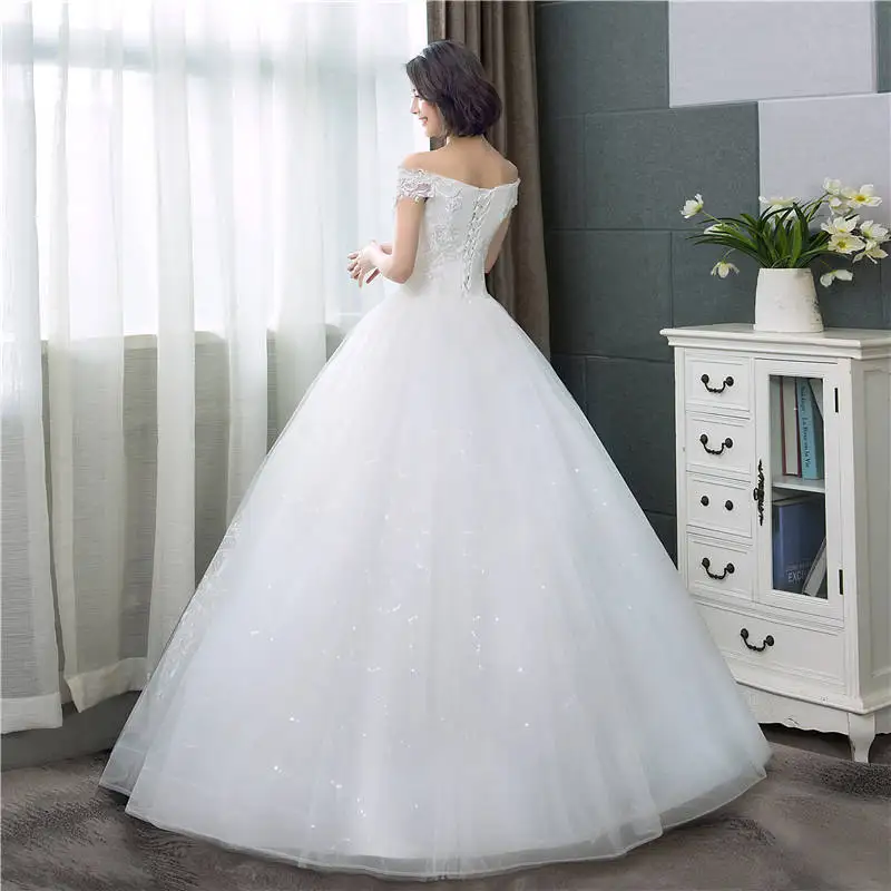 Top Trends: It's YiiYa Sexy Boat Neck Wedding Dresses Simple Off White Cheap Sleeveless Wedding Gown HS284 Shoppable Styles - Image 3