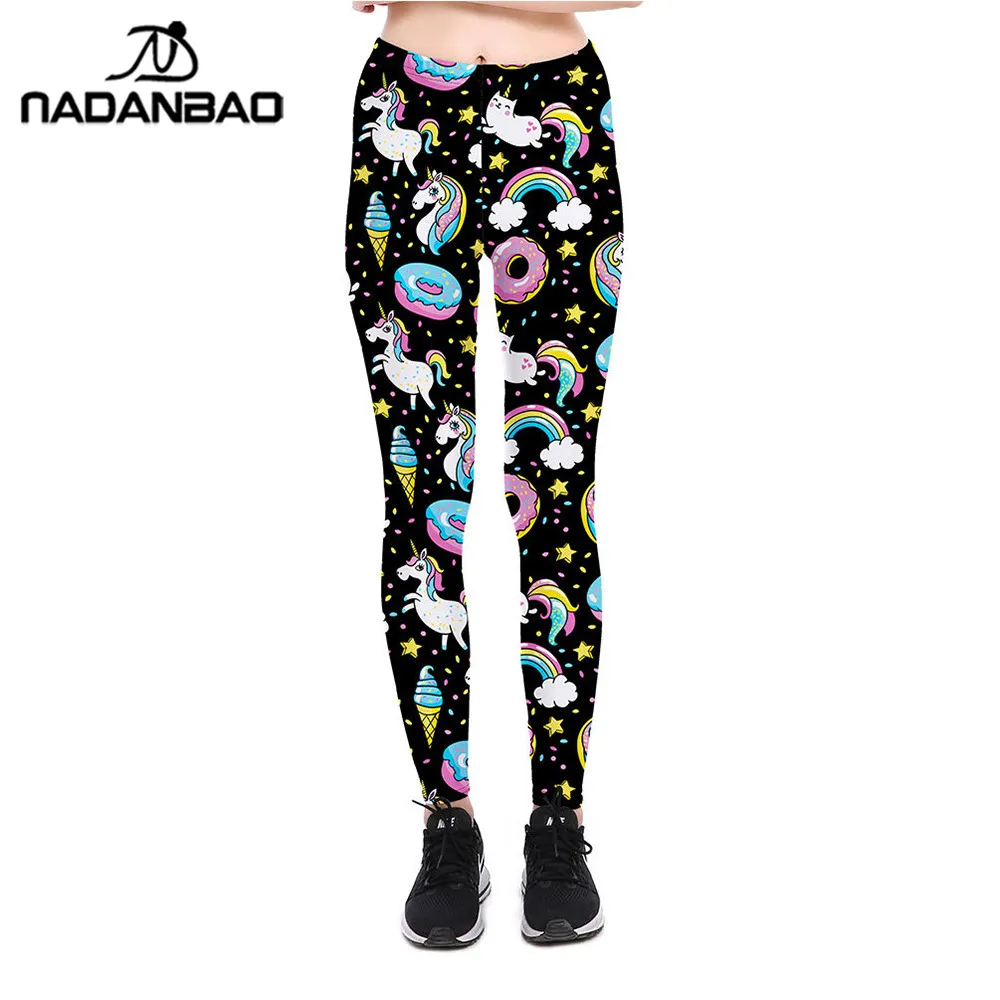 Top Trends: NADANBAO Unicorn 2024 Leggings Women Galaxy Sky Star Ring Rainbow Digital Print Leggins Elastic Workout Pants Shoppable Styles