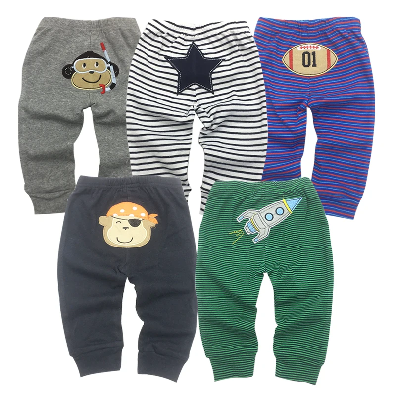 Top Trends: 5pcs / lot Baby PP PantsFashion Model Babe Pants Cartoon Animal Printing Baby Trousers Kid Wear Baby Pants 0-24M Shoppable Styles