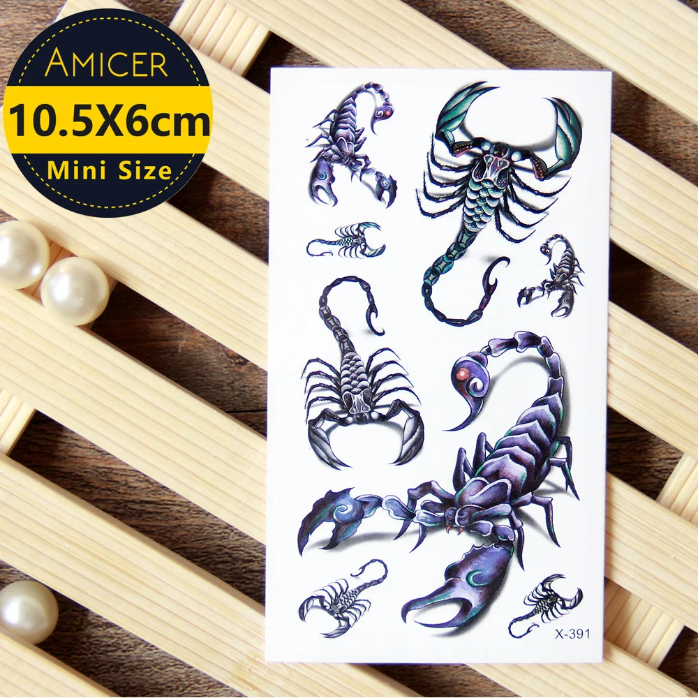 Top Trends: Waterproof Temporary Tattoo Sticker Scorpion Dragon Deer Skull Flash Tatto Women Men Body Art Transfer Fake Tattoos Realistic 3D Shoppable Styles