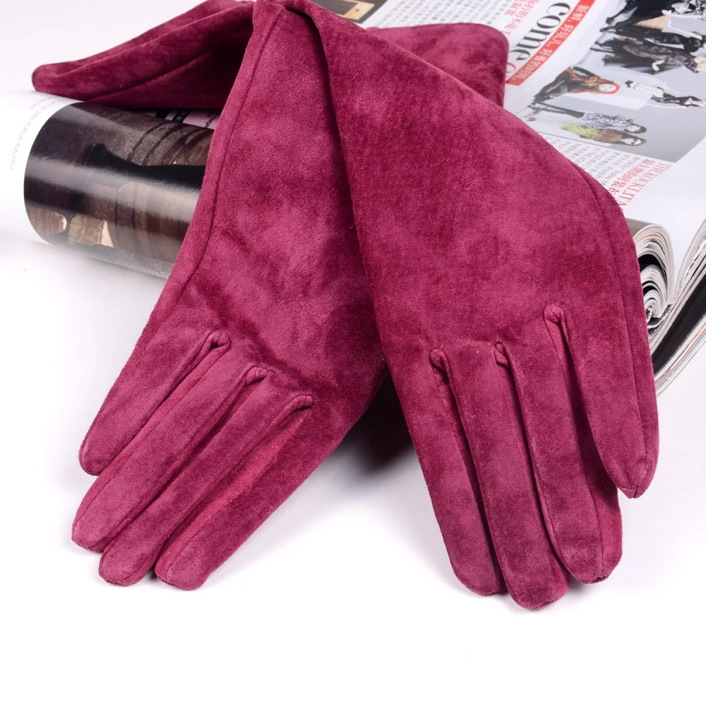 Top Trends: 30 40 50 60 70cm Women's Ladies Real Suede Leather Winter Tender Party Long Evening Gloves Opera / Long Gloves Shoppable Styles - Image 4