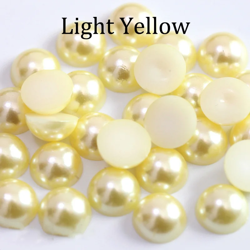 Top Trends: 2 / 3 / 4 / 5 / 6 / 8 / 10 / 12 / 14mm Imitation Pearl ABS Plastic Half Round Loose Bead For DIY Jewelry Making Accessories Nail Art Crafts Shoppable Styles - Image 6