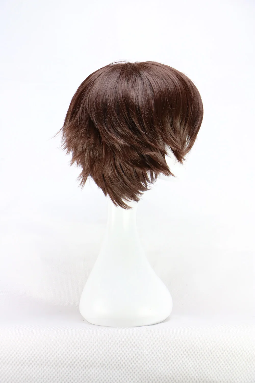 Top Trends: QQXCAIW Men Short Costume Cosplay Boys Dark Brown 32 Cm Heat Resistant Synthetic Hair Wigs Shoppable Styles - Image 2