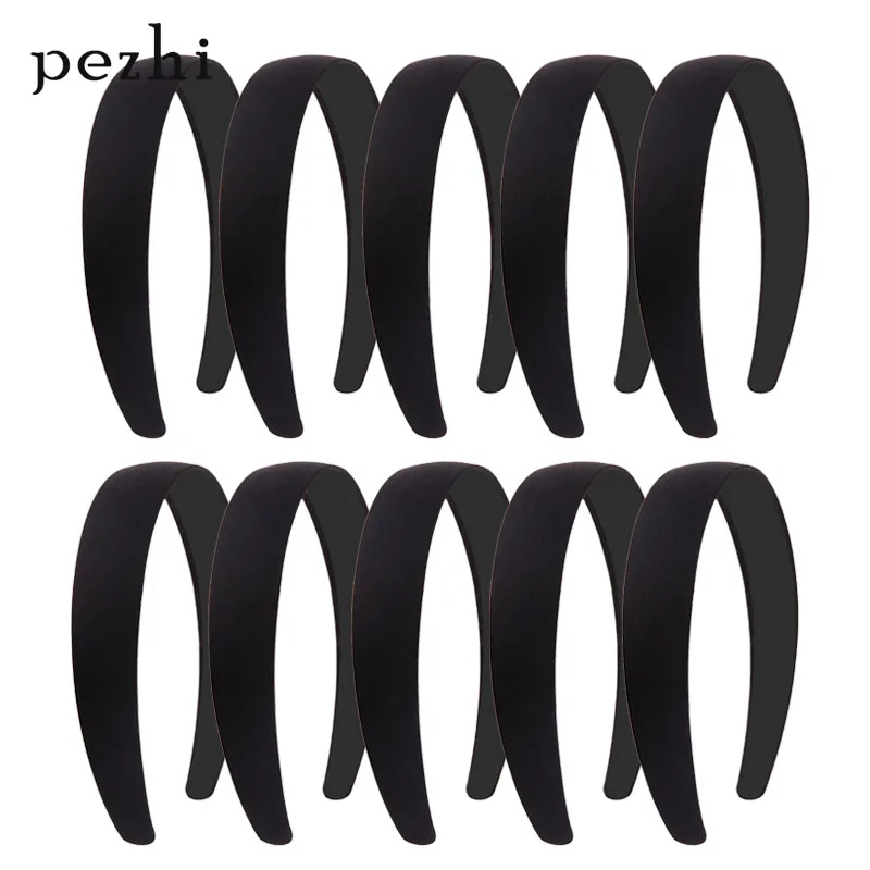 Top Trends: Black Simple Wide Headband 1.5 2 2.5 3 4cm Girl Women DIY Jewelry Bezel Material Cloth Hair Bands Semi-finished Hair Accessories Shoppable Styles