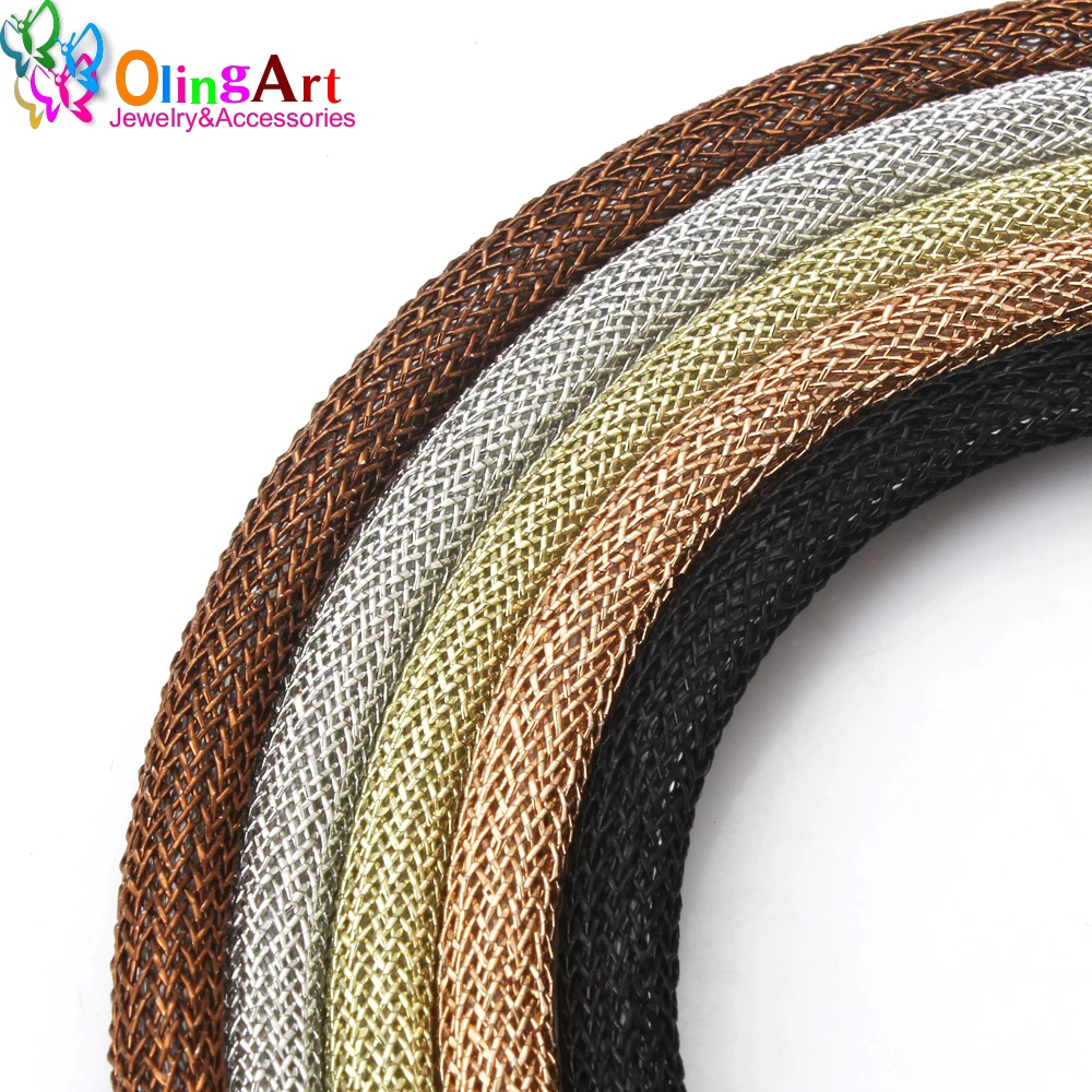 Top Trends: OLINGART 1M / lot 6.0mm Mesh Metal Colorful Wire Plastic Hollow Tube Put On The Wire To Fix Shape DIY Bracelet Jewelry Making Shoppable Styles - Image 5