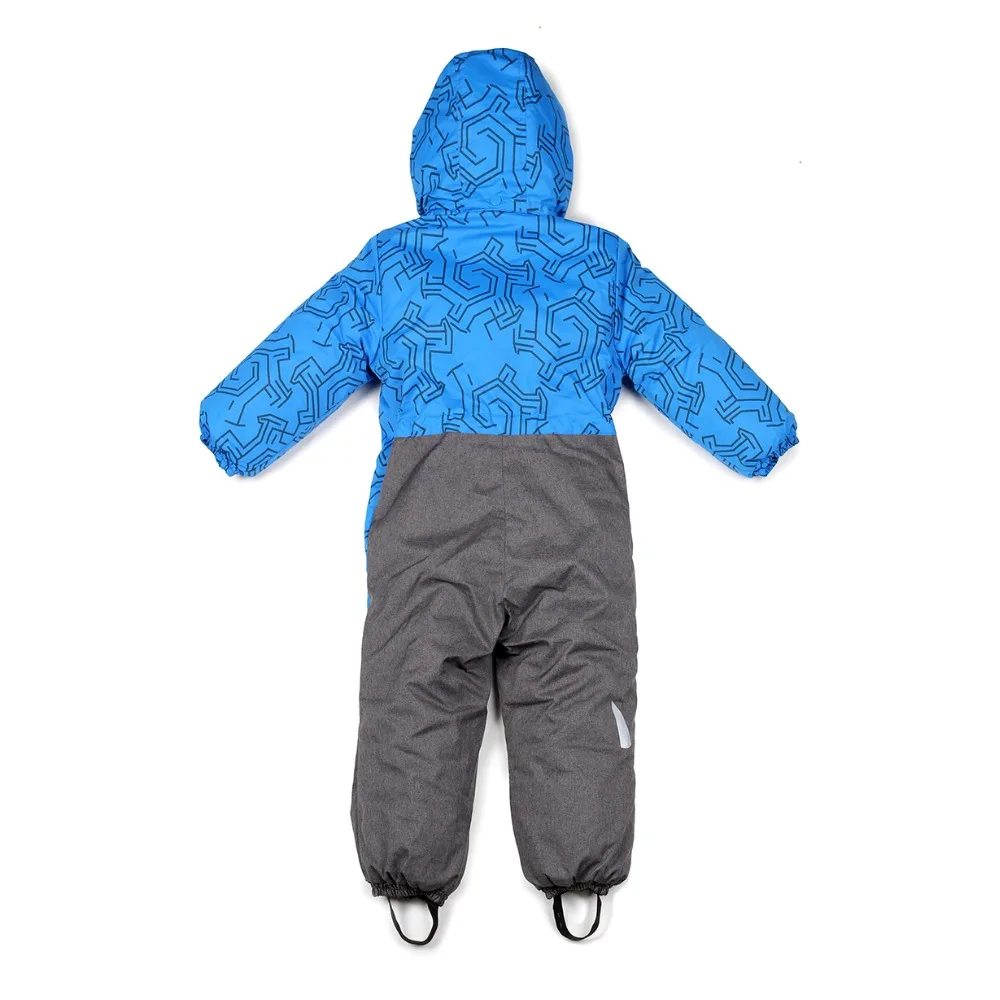 Top Trends: 2016 New Boys Winter Romper Polyester Single Breasted Boys Winter Clothes Hooded Blue Geometric Baby Boys Winter Warm Snowsuit Shoppable Styles - Image 2