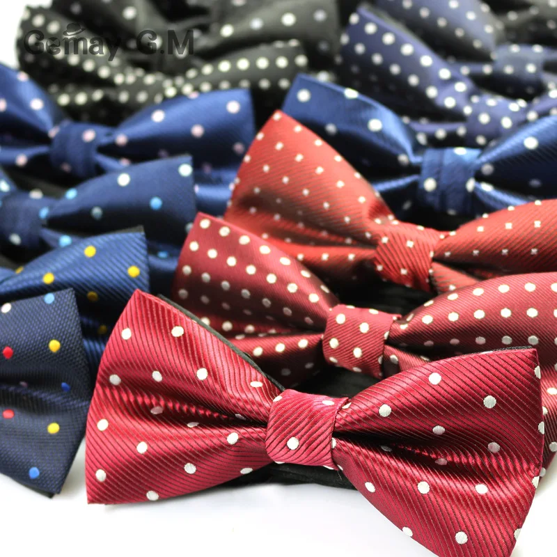 Top Trends: Men&#039;s Bowtie Neckwear Classic Dots Bowties For Wedding Party Fashion Casual Man Business Bow Ties Cravat Shoppable Styles