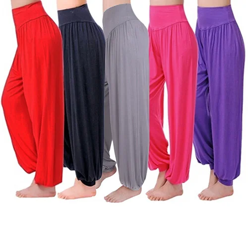 Top Trends: Women Harem Pants Cotton Loose Long Pants Boho Belly Dance Yoga Fitness Pants Lady Casual Wide Leg Trousers Bloomers Pantalones Shoppable Styles