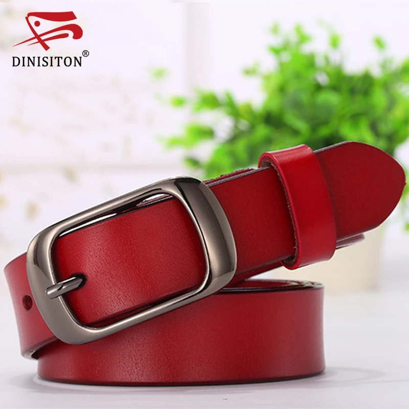 Top Trends: DINISITON Genuine Leather Women Belt Metal Pin Buckle Vintage Belts For Woman Jeans High Quality Luxury Female Strap Fashion Shoppable Styles