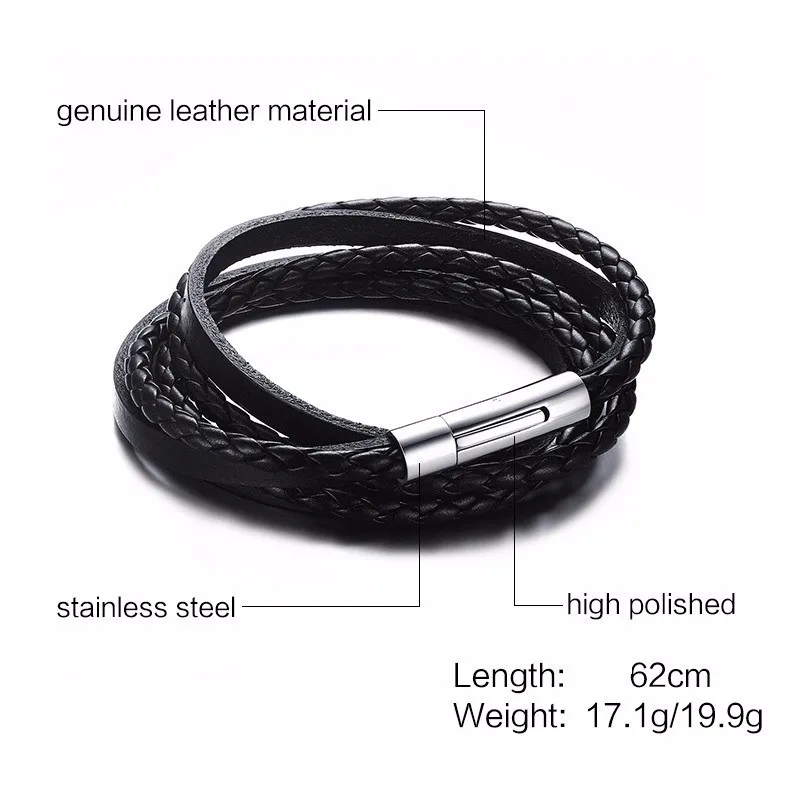 must punutud nahast välimusega käepael roostevabast terasest kinnitusega