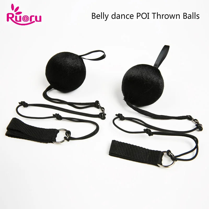 Top Trends: Ruoru 2 Pieces = 1 Pair Adjustable Belly Dance POI Thrown Ball Poi Balls For Poi Veil Stage Performance Props Accessories Poi Shoppable Styles