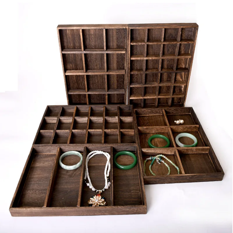 Top Trends: New Arrival Wooden Jewelry Tray Jewellery Organizer Bangle Earrings Bracelets Choker Necklaces Pendants Storage Vintage Plate Shoppable Styles