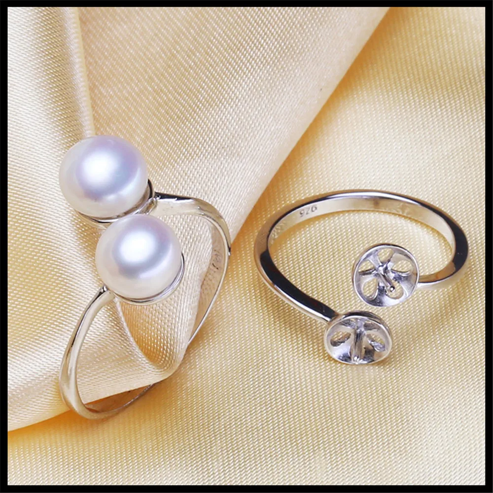 Top Trends: Classic Rings Resizable Design Rings Base 925 Silver Pearl Rings Settings Women DIY Pearl Rings Accessory No Pearl Shoppable Styles