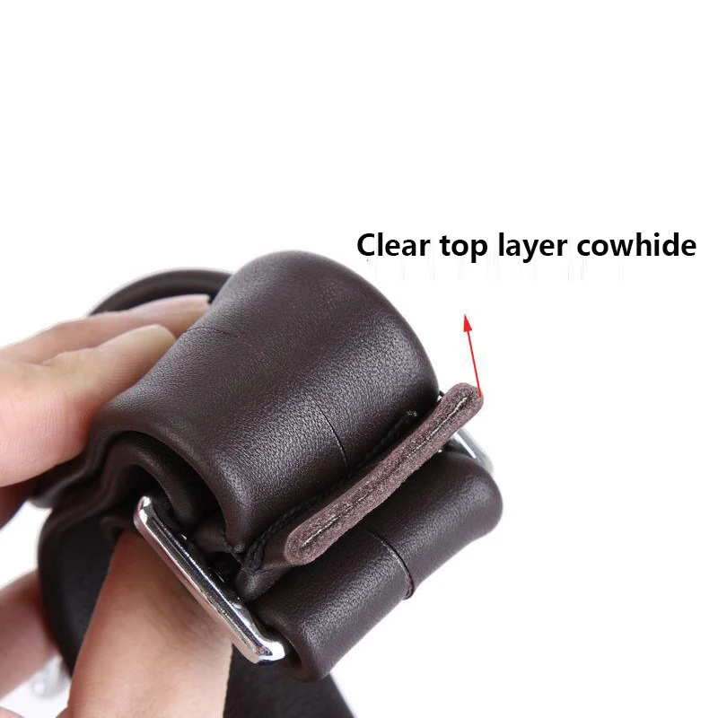 Top Trends: Genuine Leather Bags Strap Adjustable Replacement Detachable Belt For Men Handle Shoulder Bag Accessories Buckle Belts 150cm Shoppable Styles - Image 3