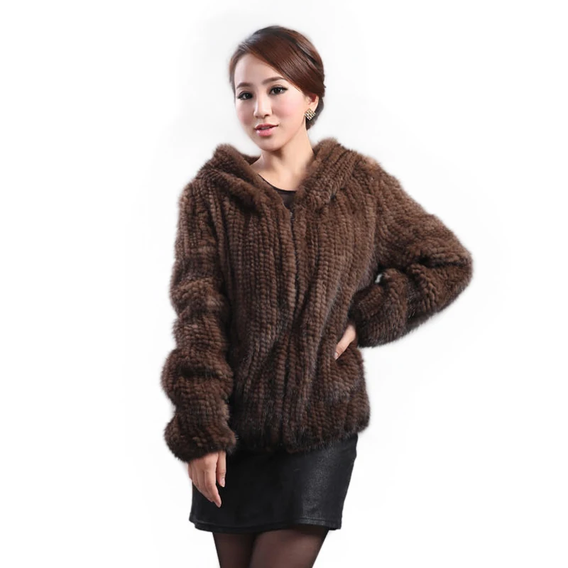 Top Trends: New Mink Fur Coat Women&#039;s Long-sleeve Top Fashion All-match Mink Knit Jacket Mink Knitted Fur Coat Free Shipping Shoppable Styles