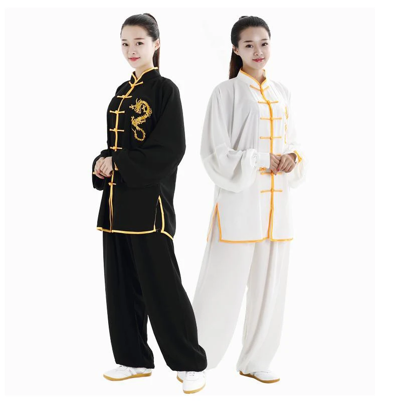 Top Trends: Martial Art Uniform Kung Fu Suits Long Sleeve Tai Chi Clothing Chinese Traditional Folk Taiji Outdoor Walking Morning Sprots Shoppable Styles