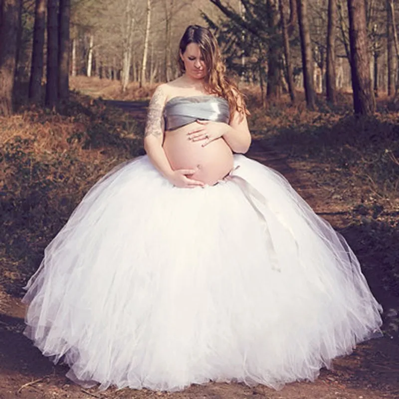 Top Trends: Fashion Handmade Bundle Tulle Tutu Skirts For Pregnant Woman Photography Props Full-Length Long Ballroom Tutu Faldas Saia Jupe Shoppable Styles