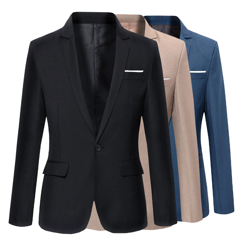 Top Trends: New Fashion Casual Men Blazer Cotton Slim Korea Style Suit Blazer Masculino Male Suits Jacket Blazers Men Clothing Size M-5XL Shoppable Styles