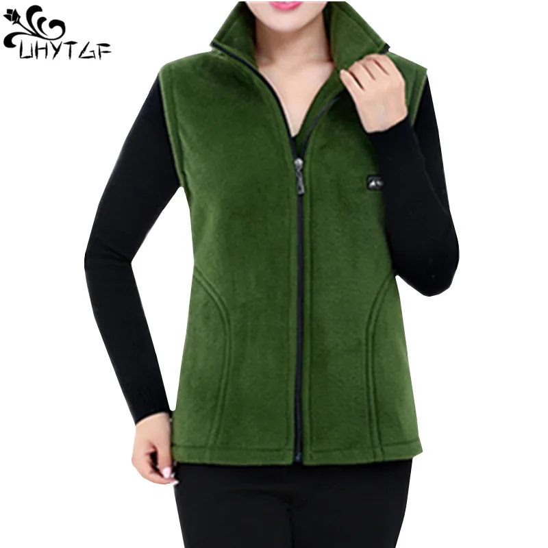 Top Trends: UHYTGF Fleece Coat For Women's Vest 2023 New Autumn Sleeveless Vests For Women Jacket Fashion Zipper Casual Waistcoat Female 442 Shoppable Styles