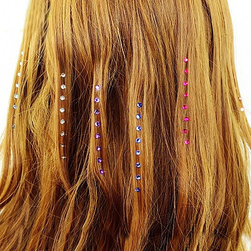 Top Trends: 2 Bags Beautiful Hot Drilling Crystal Glass Rhinestone Hairdressing Women Fashion New Stylish Hair Dress Accessories Headwear Shoppable Styles - Image 4