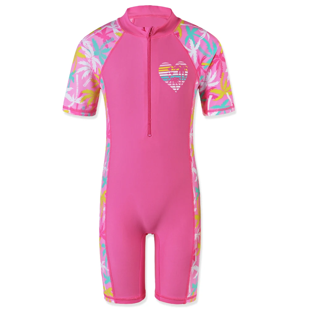 Top Trends: BAOHULU 1-11 Yrs Kids Swimwear Girls Short Sleeve Swimsuit One Piece UPF50+ Rash Guard Baby Girl Swimwear Children Surf Suit Shoppable Styles