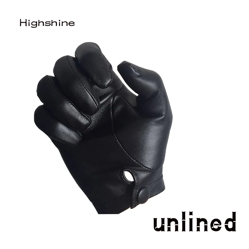 Top Trends: Highshine Man Wrist Button One Whole Piece Of Sheep Leather Gloves Black And Brown Shoppable Styles