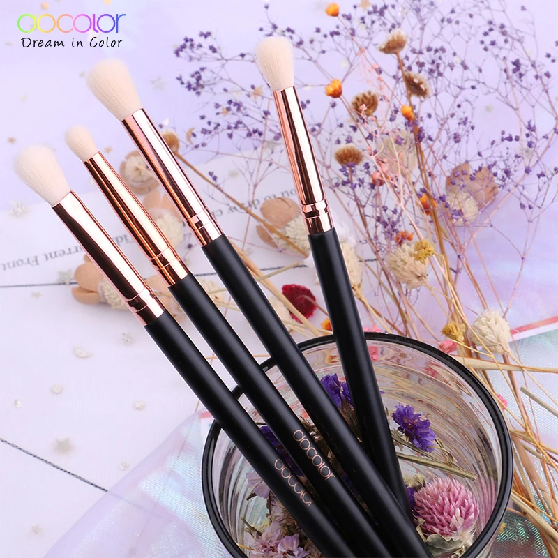 Top Trends: Docolor Makeup Brushes 4PCS Eyeshadow Brush Blending Eyebrow Make Up Brushes Synthetic Bristles Beauty Cosmetics Brush Set Shoppable Styles - Image 2