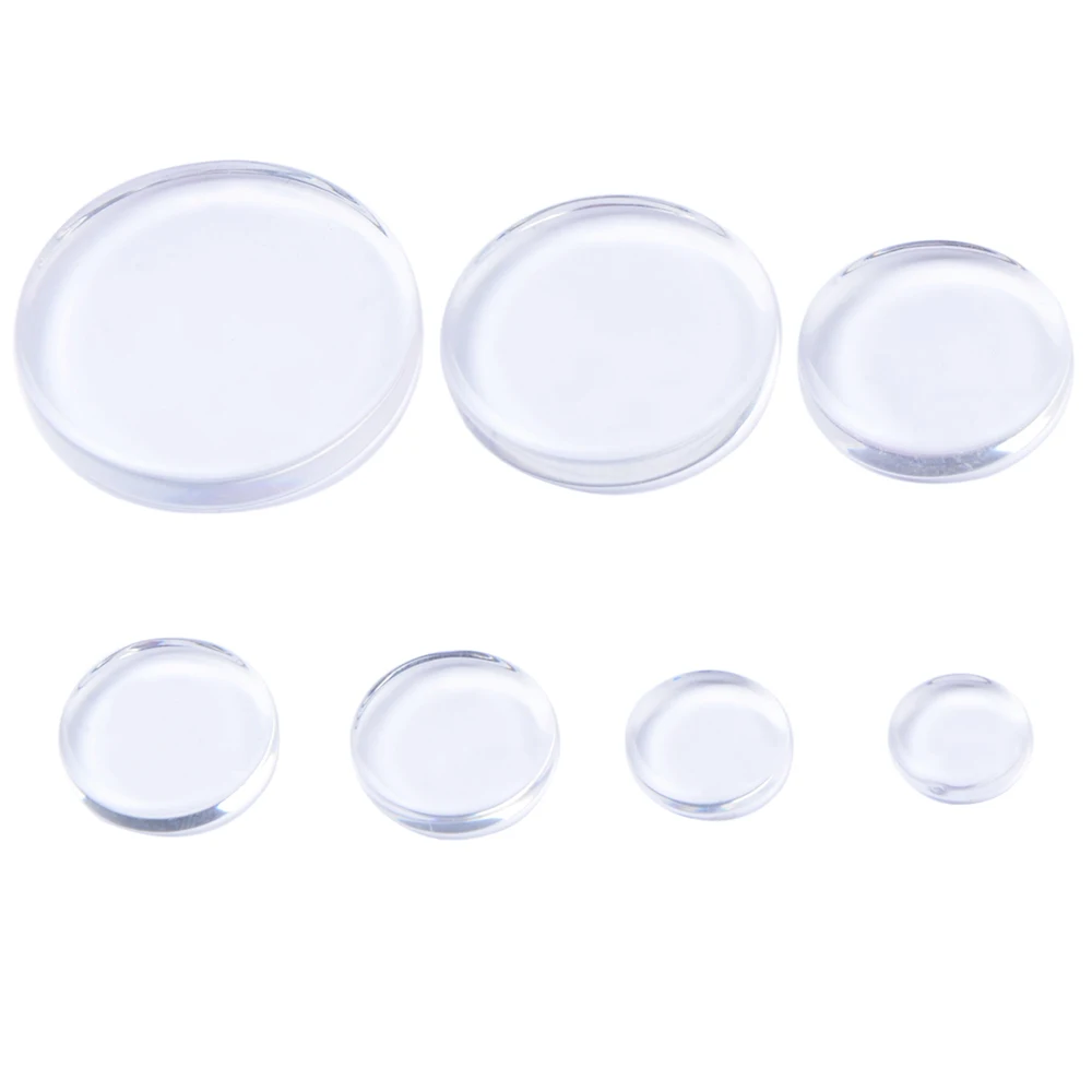 Top Trends: 10MM-30MM Both Side Flat Round Clear Glass Cabochons For Making Pendant Necklace Jewelry Shoppable Styles