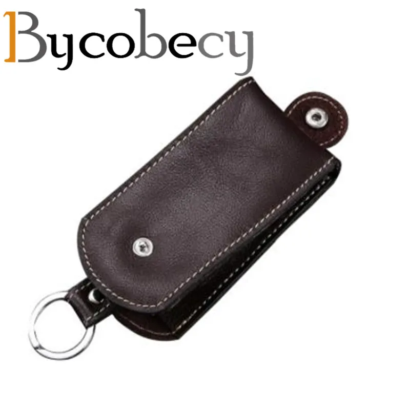 Top Trends: BYCOBECY Real Genuine Leather Smart Key Holder Car Key Wallet Organizer Car Key Storage Bag Housekeeper Bag Covers Hasp Key Case Shoppable Styles