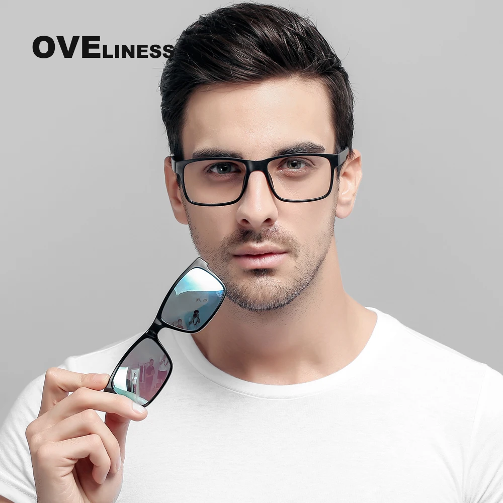 Top Trends: Eyeglasses Brand Designer Polarized Magnet Clip Glasses Frame Men Women Myopia Prescription Glasses Optical Sunglasses Eyewear Shoppable Styles