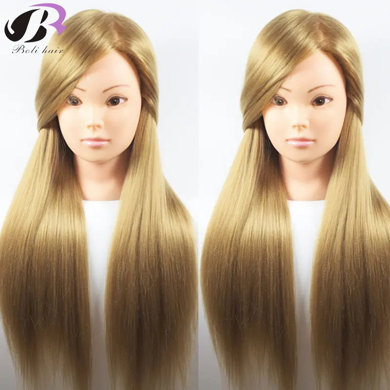 Top Trends: Boli Best 65CM 100% High Temperature Fiber Blonde Hair Training Head Hairdressing Practice Training Mannequin Doll Head For Sale Shoppable Styles