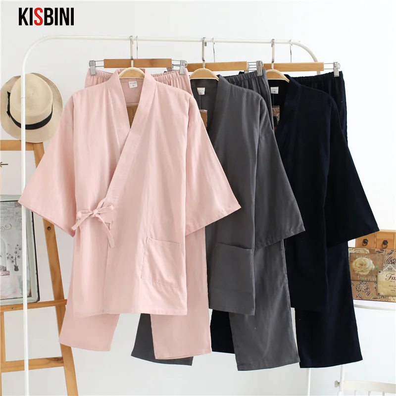 Top Trends: KISBINI Autumn Pajamas Sets For Women Solid Home Suit Pure Cotton Long Japanese Style Ladies Homewear Spring Female Pyjamas Shoppable Styles