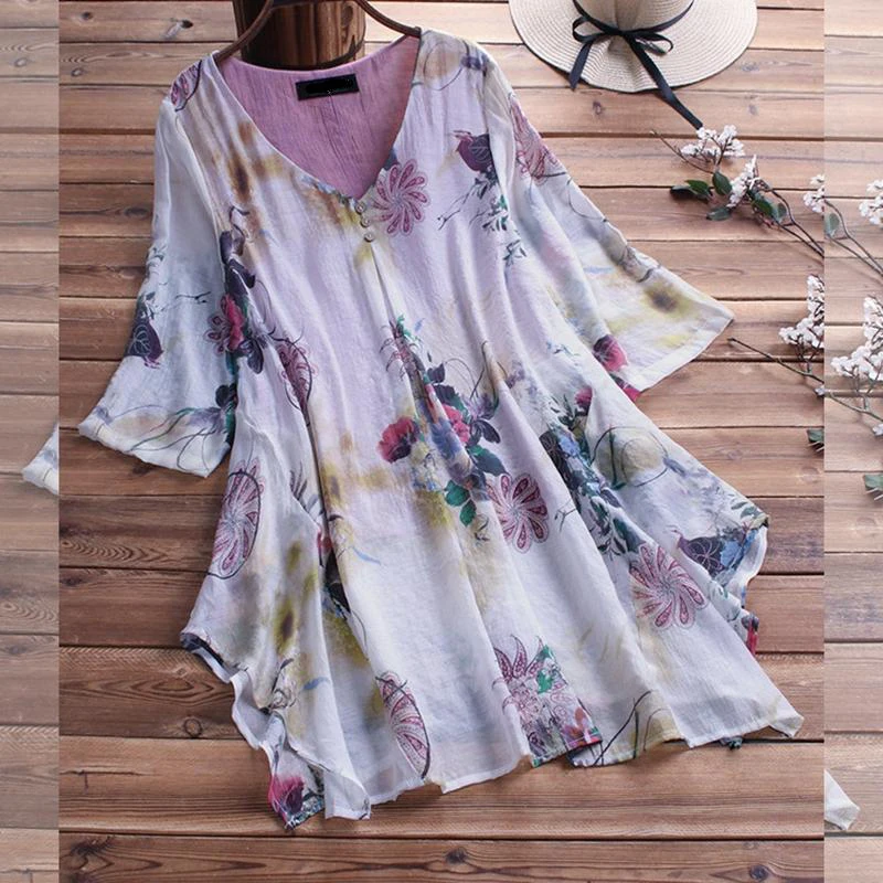 Top Trends: Large Size Women's Shirt Cotton And Linen Big Size 5XL 6XL 7XL 8XL 9XL Summer Autumn V-neck Short-sleeved Loose White Top Shoppable Styles