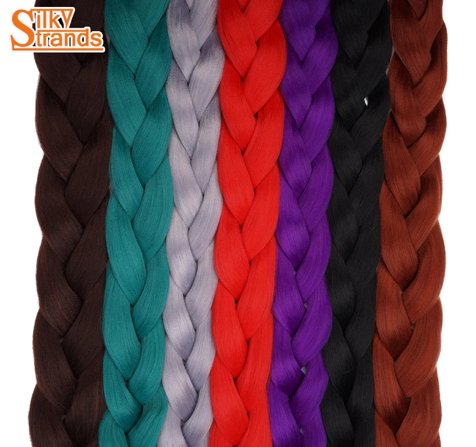 erinevat värvi punutud sünteetilised juuksepikendused