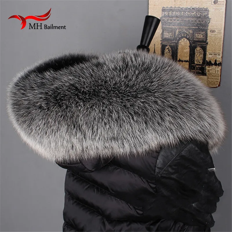 Top Trends: Winter 100% Genuine Real Natural Fox Fur Collar Women Scarf Fashion Coat Sweater Scarves Luxury Raccoon Fur Neck Cap L #60 Shoppable Styles