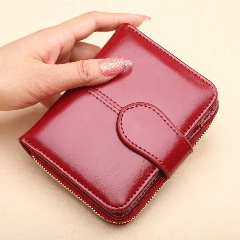 Top Trends: Hot Sale Wallet Short Wallet PU Women&#039;s Purse Zipper&amp;Button Purse Red Small Wallet Coin Pocket Cartera Shoppable Styles