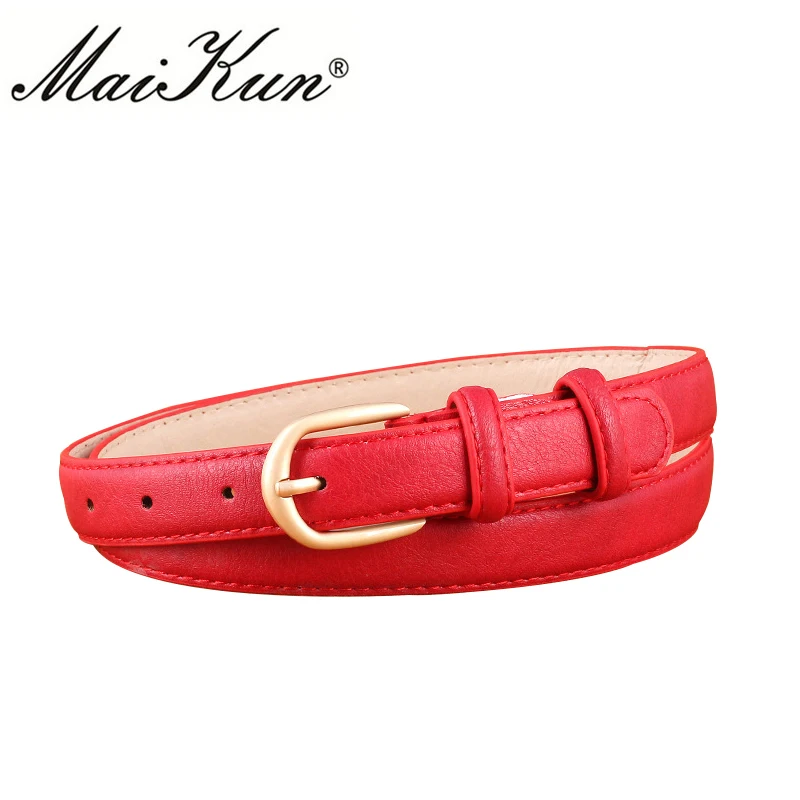 Top Trends: MaiKun Thin Belts For Women Belt Female Gold Pin Buckle PU Leather Belt For Jeans Shoppable Styles